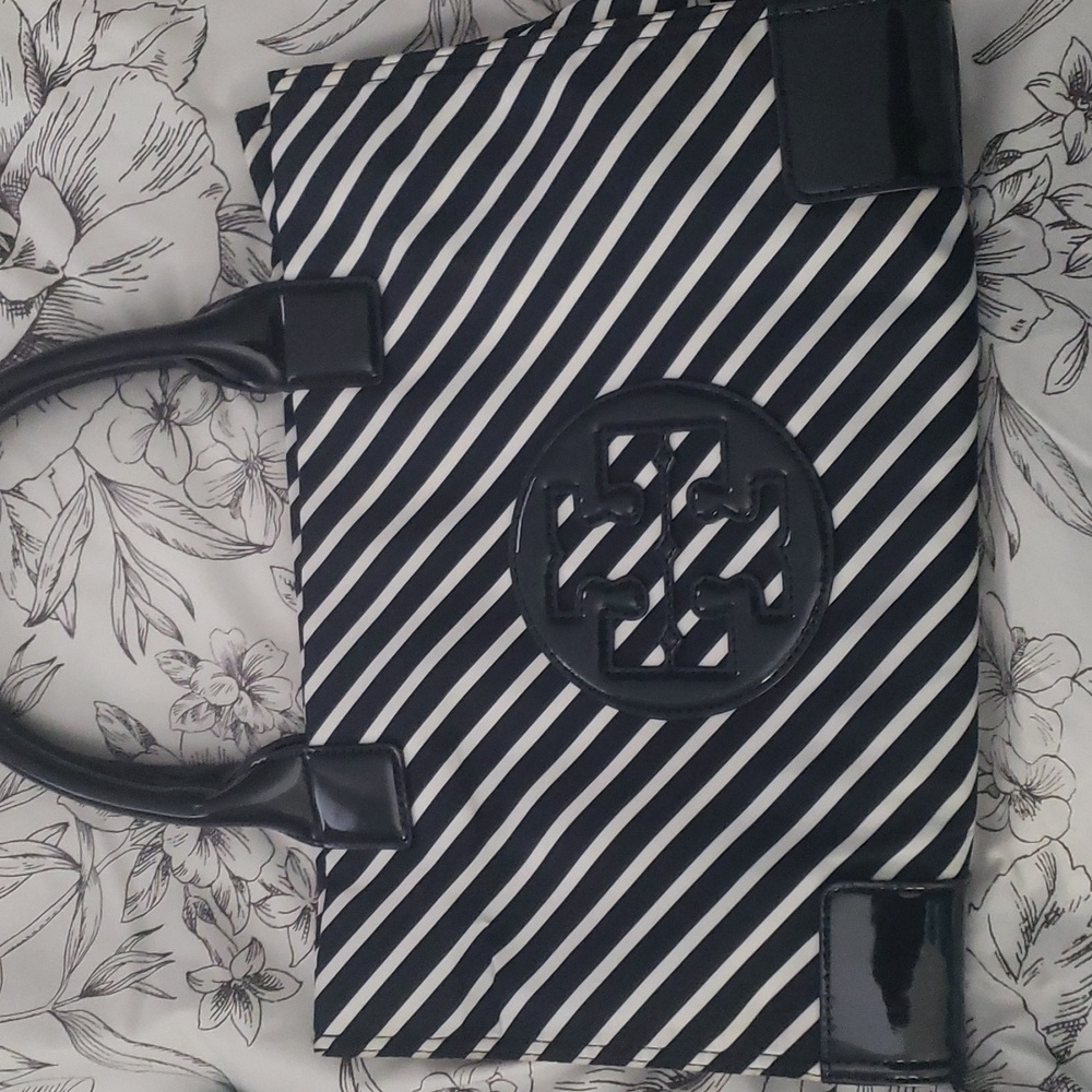 Tony Burch Navy stripe purse